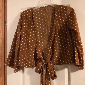 Orange Polka-dotted Kimono